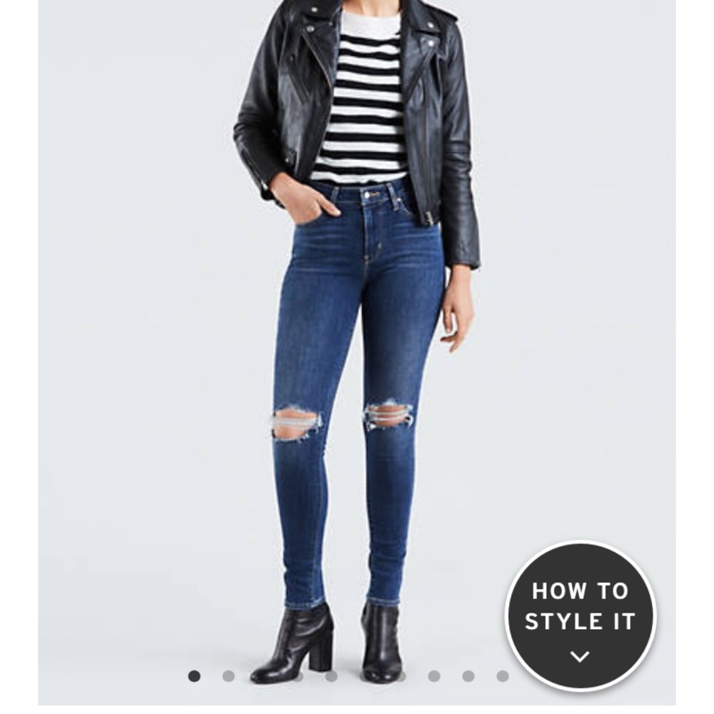 Levi’s 721 high rise distressed skinny jeans - Picture 2 of 9